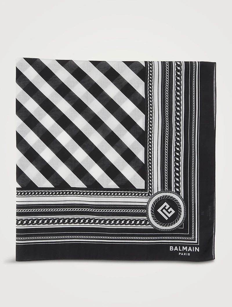Striped Logo Bandana Scarf
