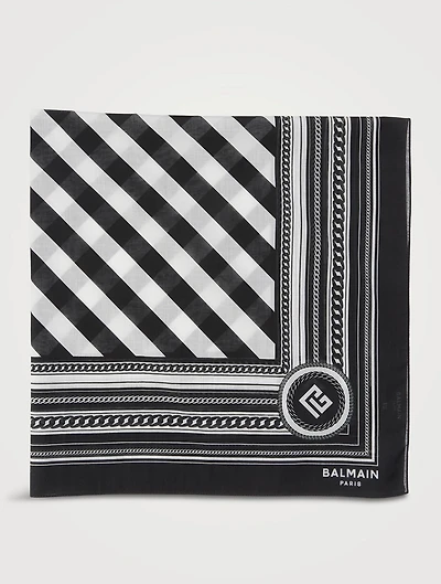 Striped Logo Bandana Scarf