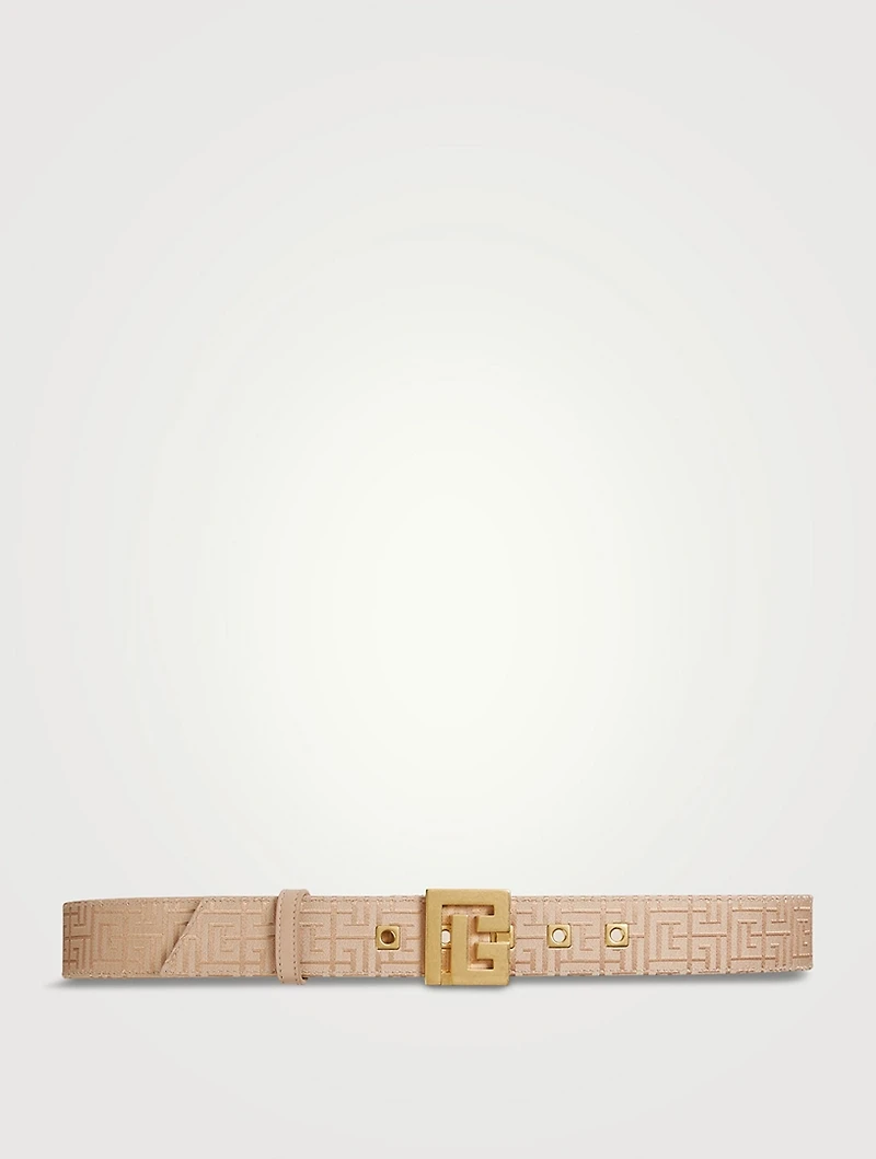 PB Satin Monogram Jacquard Belt
