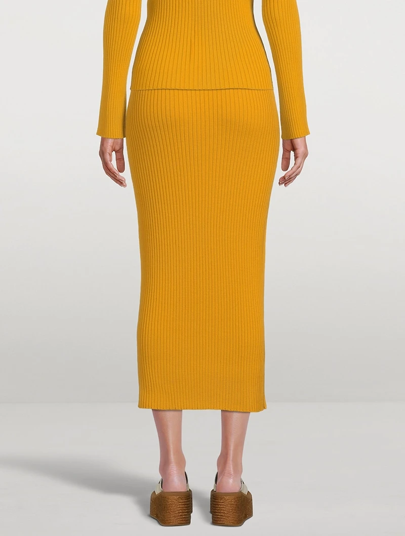 Wool And Cashmere Knit Tube Skirt