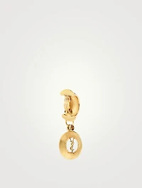 YSL Monogram Circle Drop Earrings