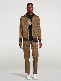 Leopard Jacquard Track Jacket