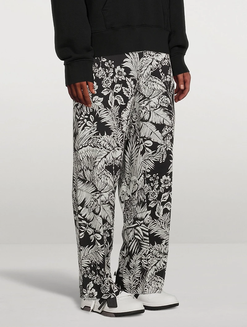 Pajama Pants Jungle Parrots Print