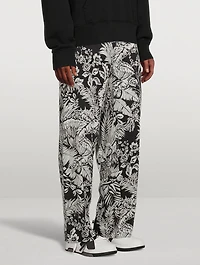 Pajama Pants Jungle Parrots Print