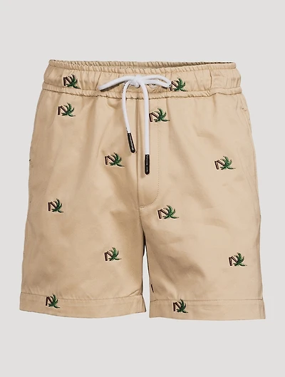 Broken Palm Cotton Shorts