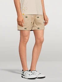 Broken Palm Cotton Shorts