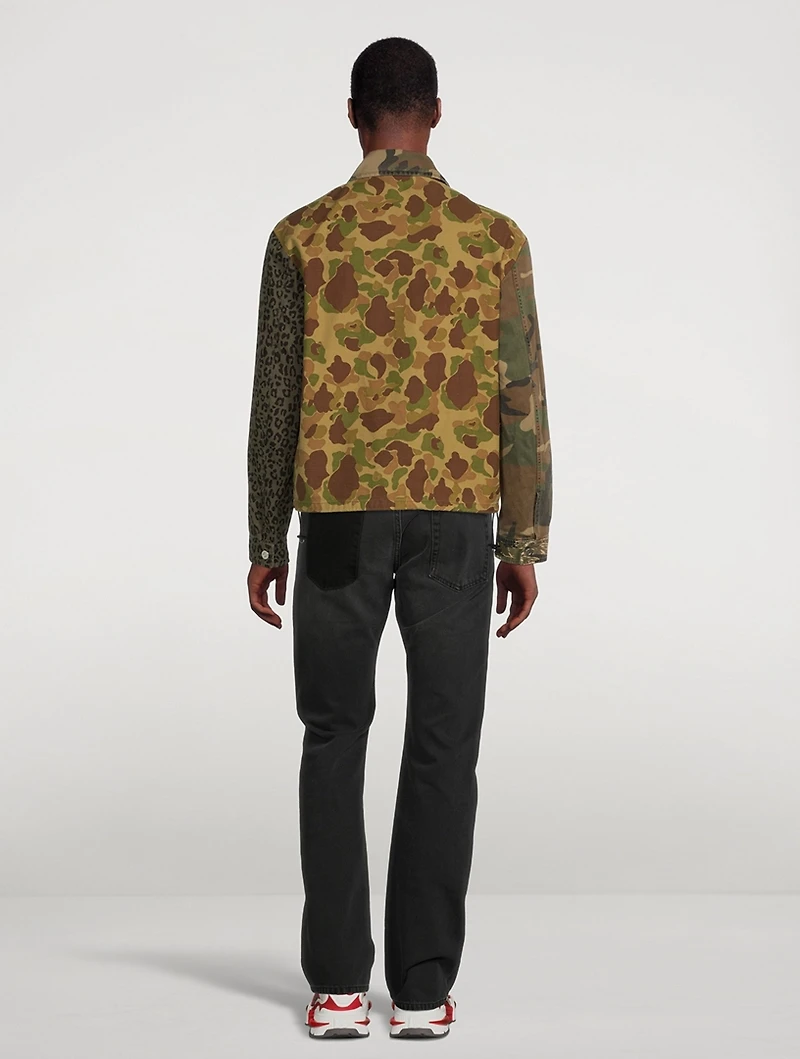 Mixed Prints Coach Military Jacket