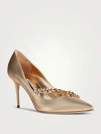 Nadira Metallic Pumps With Crystals
