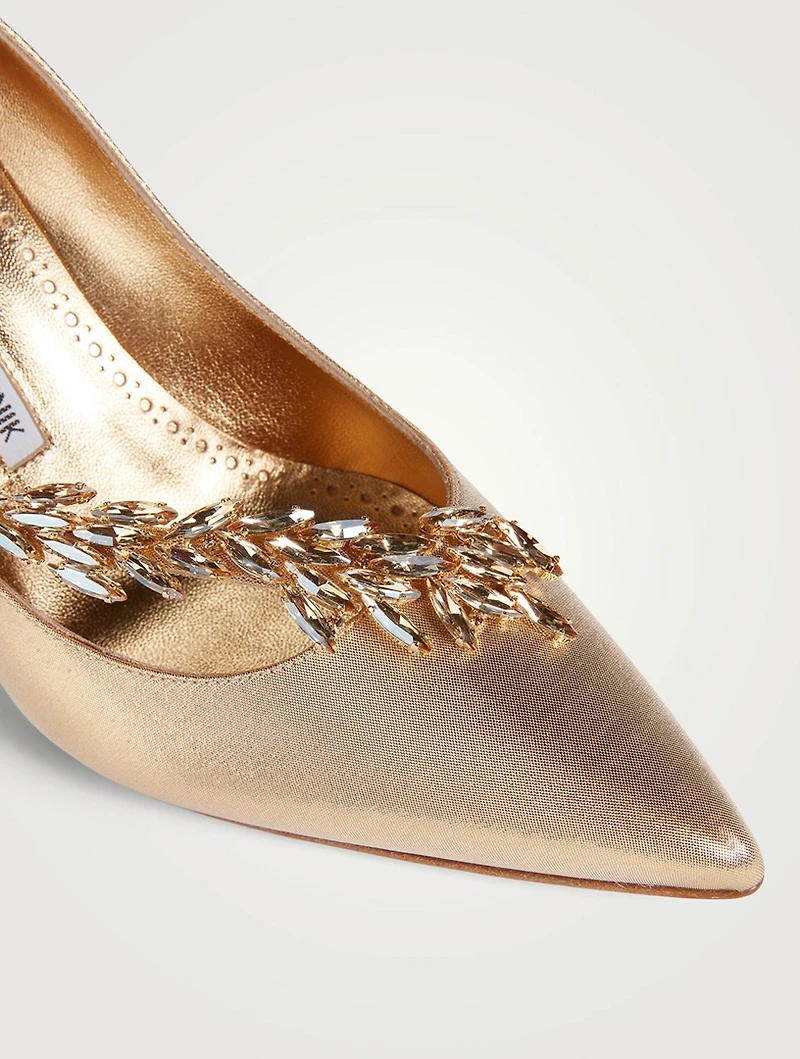Nadira Metallic Pumps With Crystals