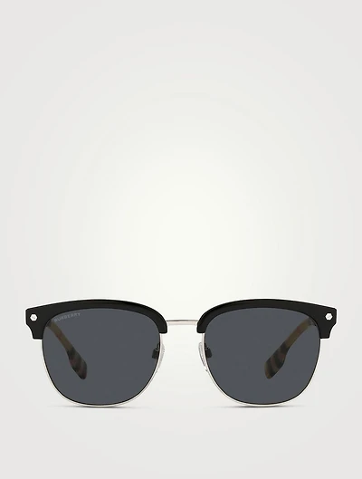 Square Sunglasses With Vintage Check