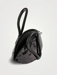 Knot Sequin Leather Clutch