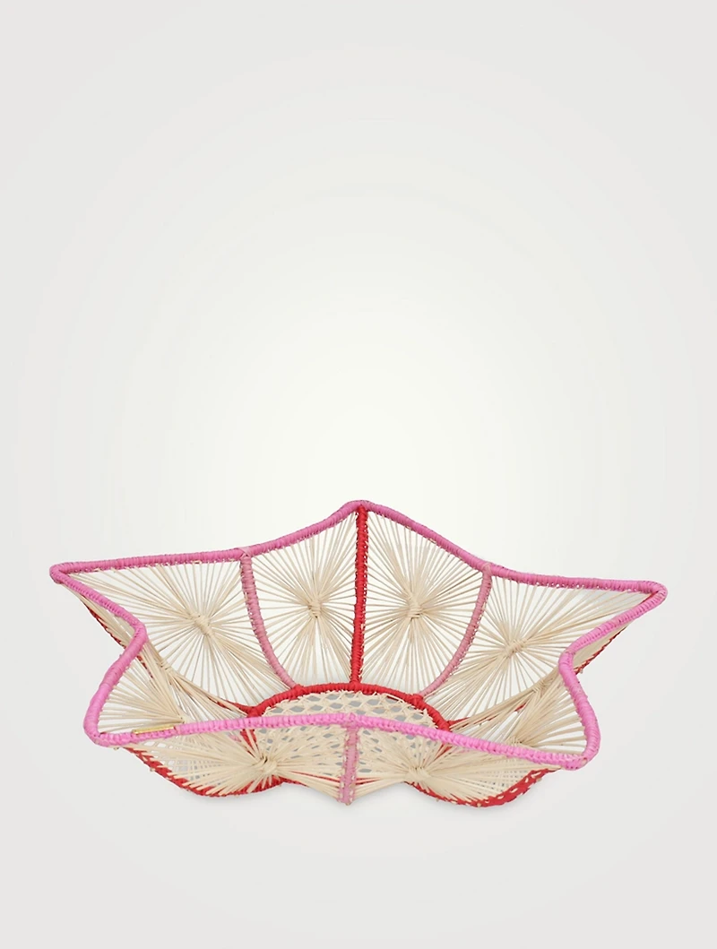 Set Of Two Mini Starship Raffia Bread Baskets