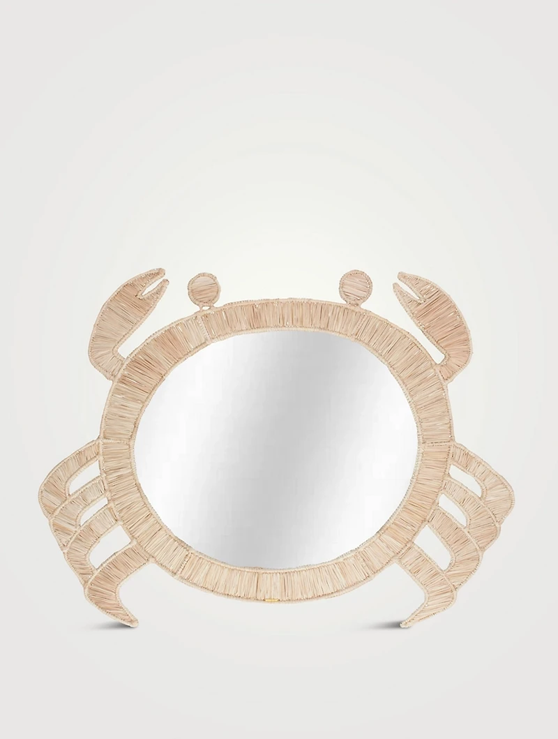 See You My Crab Raffia Mirror
