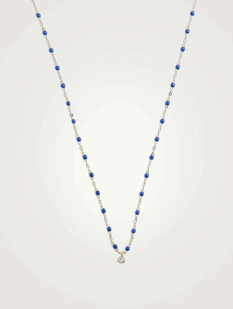 Classic Gigi Supreme Resin & 18K Gold Diamond Chain Necklace