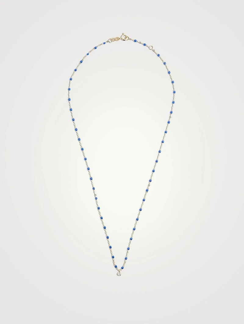 Classic Gigi Supreme Resin & 18K Gold Diamond Chain Necklace