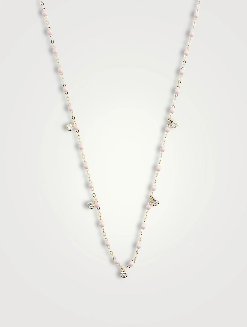 Classic Gigi Supreme Resin & 18K Gold Chain Necklace With Diamonds
