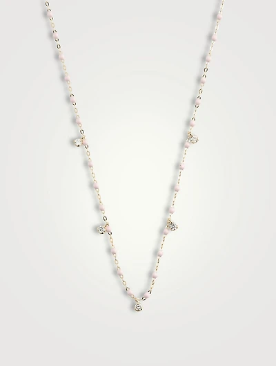 Classic Gigi Supreme Resin & 18K Gold Chain Necklace With Diamonds