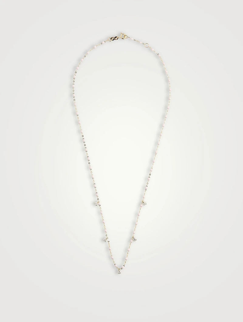 Classic Gigi Supreme Resin & 18K Gold Chain Necklace With Diamonds