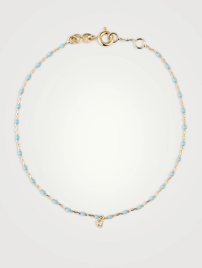 Classic Gigi Resin & 18K Gold Chain Diamond Bracelet