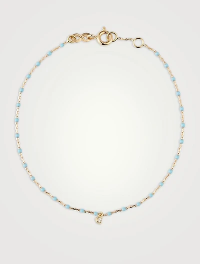 Classic Gigi Resin & 18K Gold Chain Diamond Bracelet