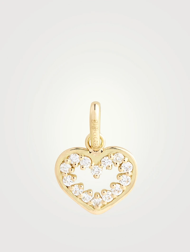 Heart 18K Gold Pendant With Diamonds