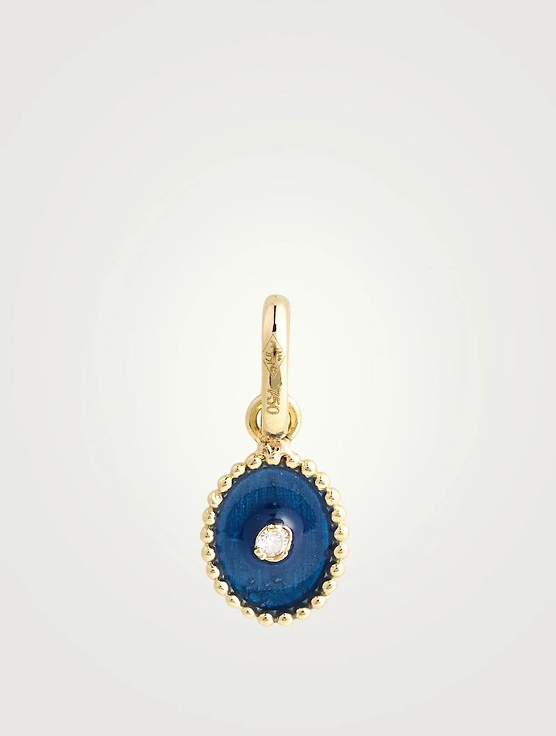 North Star 18K Gold & Resin Diamond Pendant