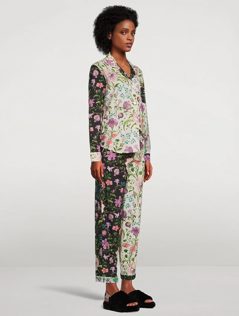 Long Pajama Set Persephone Floral Print