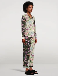Long Pajama Set Persephone Floral Print