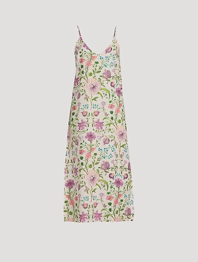 Long Slip Nightie Persephone Floral Print