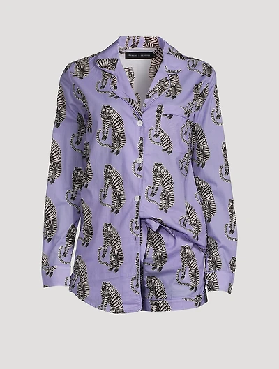 Signature Pajama Set Sansindo Tiger Print
