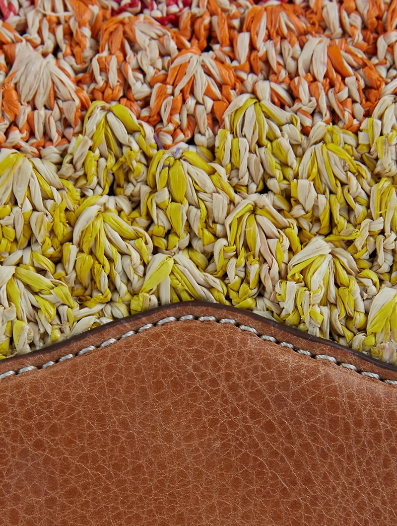 Botsy Raffia Saddle Bag