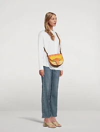 Botsy Raffia Saddle Bag