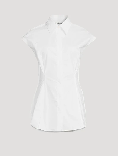 Cotton Poplin Sleeveless Shirt