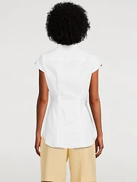 Cotton Poplin Sleeveless Shirt