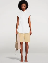 Cotton Poplin Sleeveless Shirt