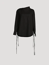 Ribbon Cotton Shirt