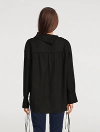 Ribbon Cotton Shirt