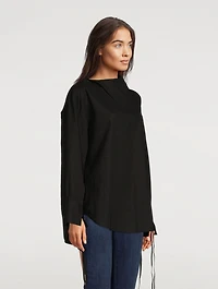 Ribbon Cotton Shirt