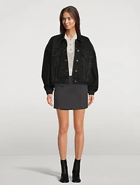 Heavy Crepe Mini Wrap Skirt