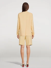 Tailored Double-Breasted Suit Jacket