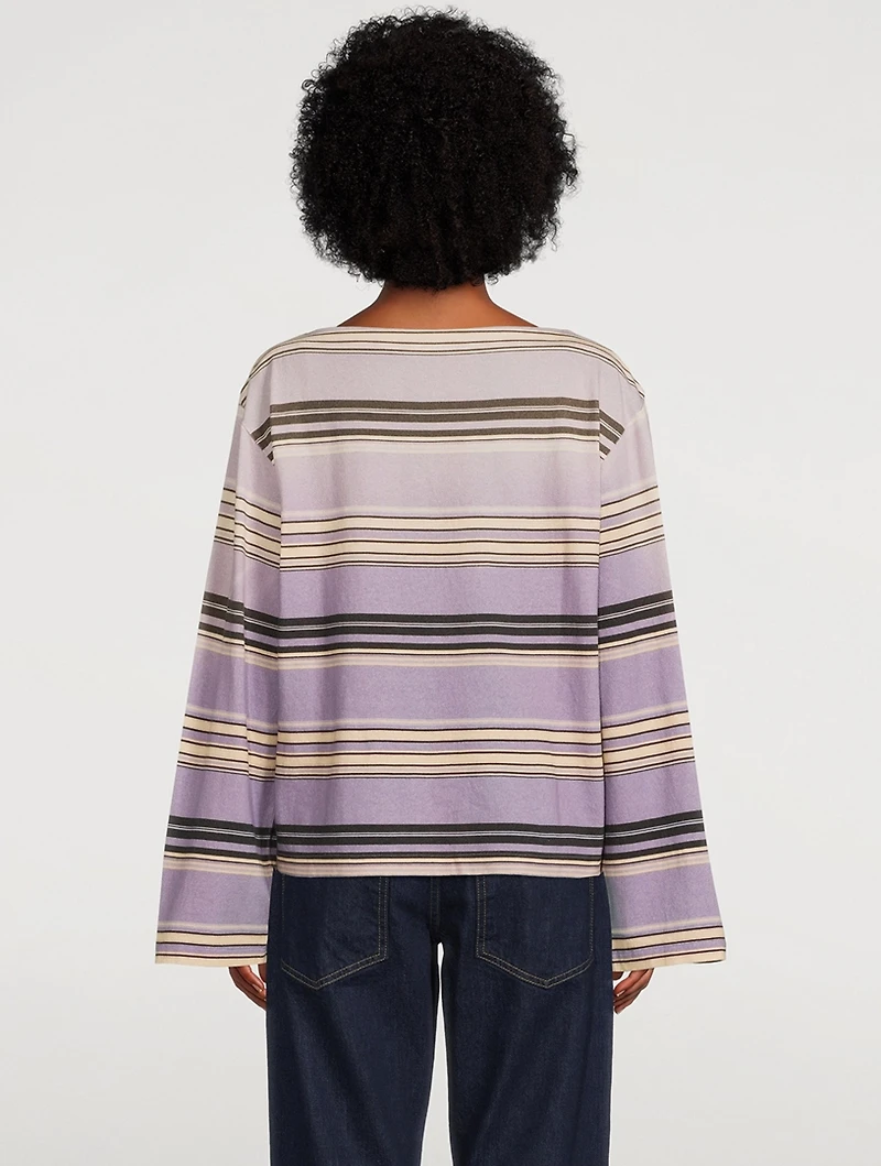 Long-Sleeve T-Shirt Stripe Print