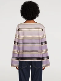 Long-Sleeve T-Shirt Stripe Print