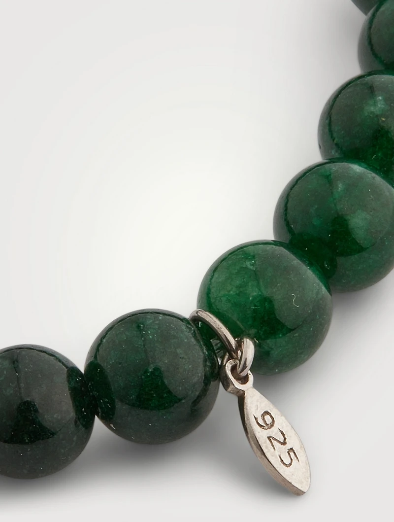 Bohème Silver Evil Eye Korean Jade Bracelet
