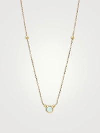 Bonheur 14K Gold Opal Birthstone Necklace