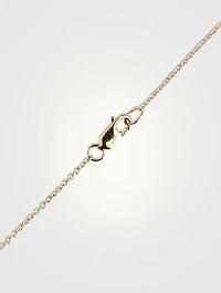 Mini Bezel Bouquet Fan 14K Gold Necklace With Emeralds And Diamonds