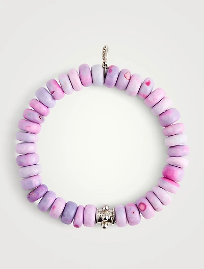 Bohème Silver Lavender Opal Beaded Bracelet