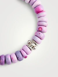 Bohème Silver Lavender Opal Beaded Bracelet