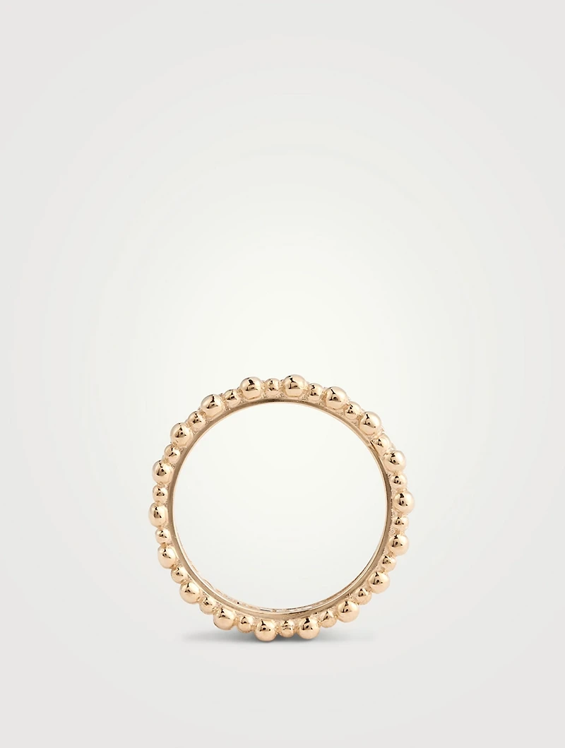 Dew Drop 14K Gold Double Eternity Ring With Diamonds