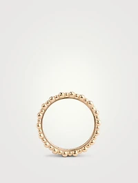 Dew Drop 14K Gold Double Eternity Ring With Diamonds