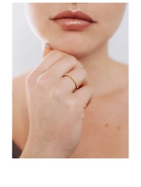 Dew Drop 14K Gold Double Eternity Ring With Diamonds